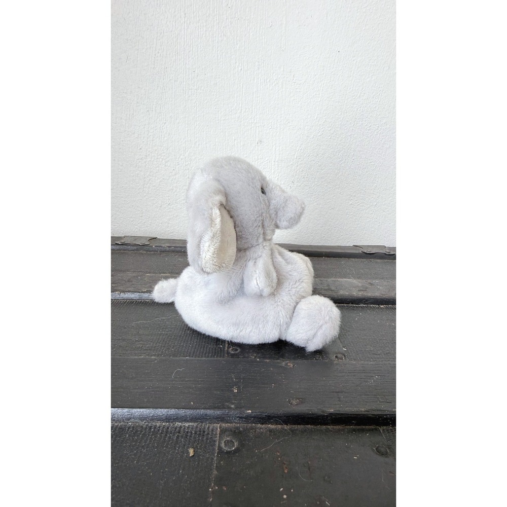 Aurora World Gray Elephant Plush Stuffed Animal Bean Bag Toy 6" - Picture 3 of 8